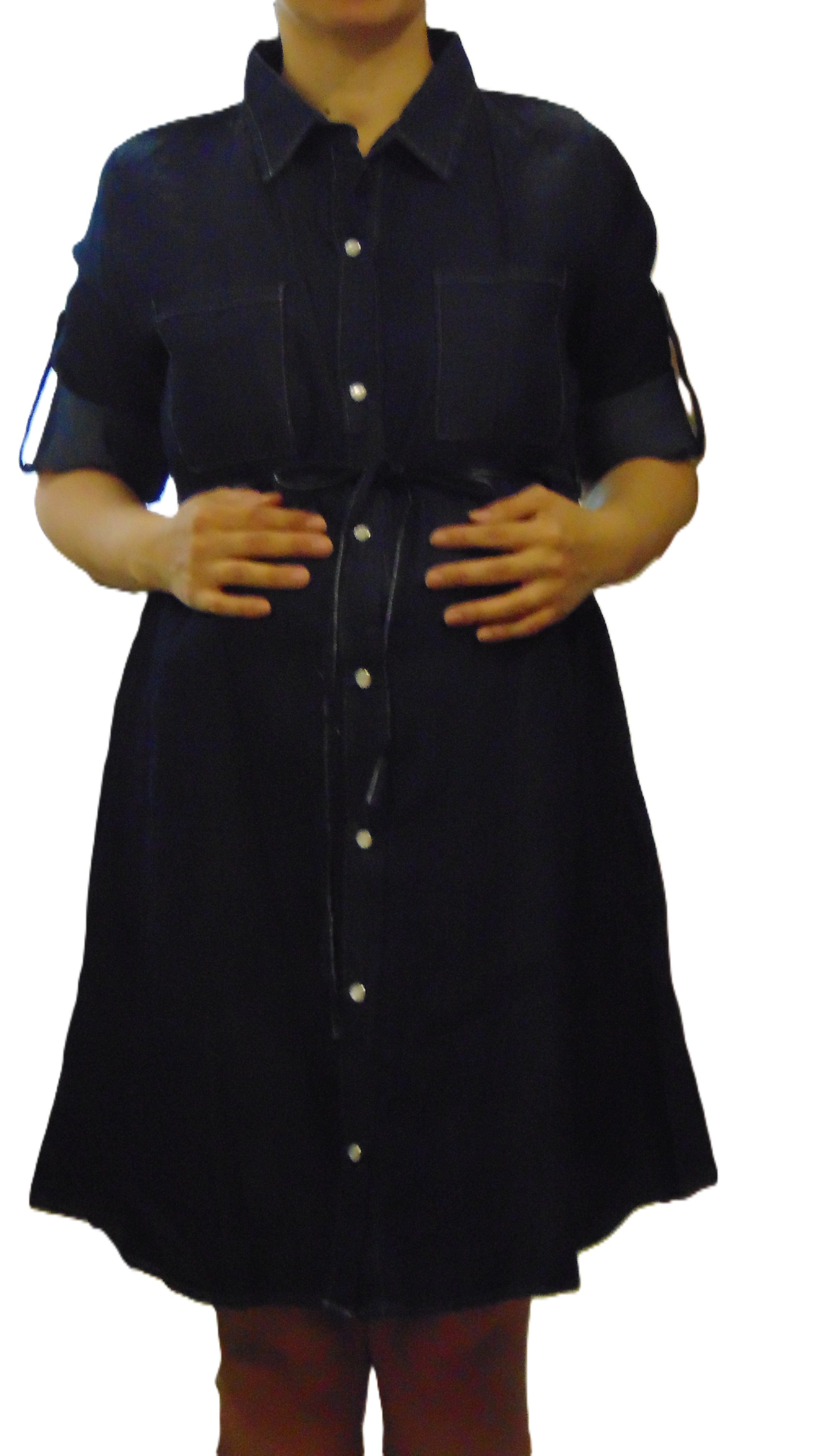 Vestido de Mezclilla para Mujer – Corte Princesa Denim Midi Elegante