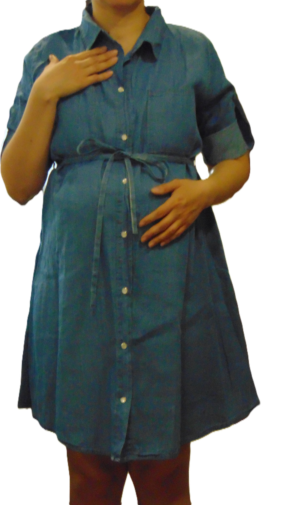 Vestido de Mezclilla para Mujer – Corte Princesa Denim Midi Elegante