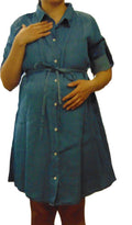 Vestido de Mezclilla para Mujer – Corte Princesa Denim Midi Elegante