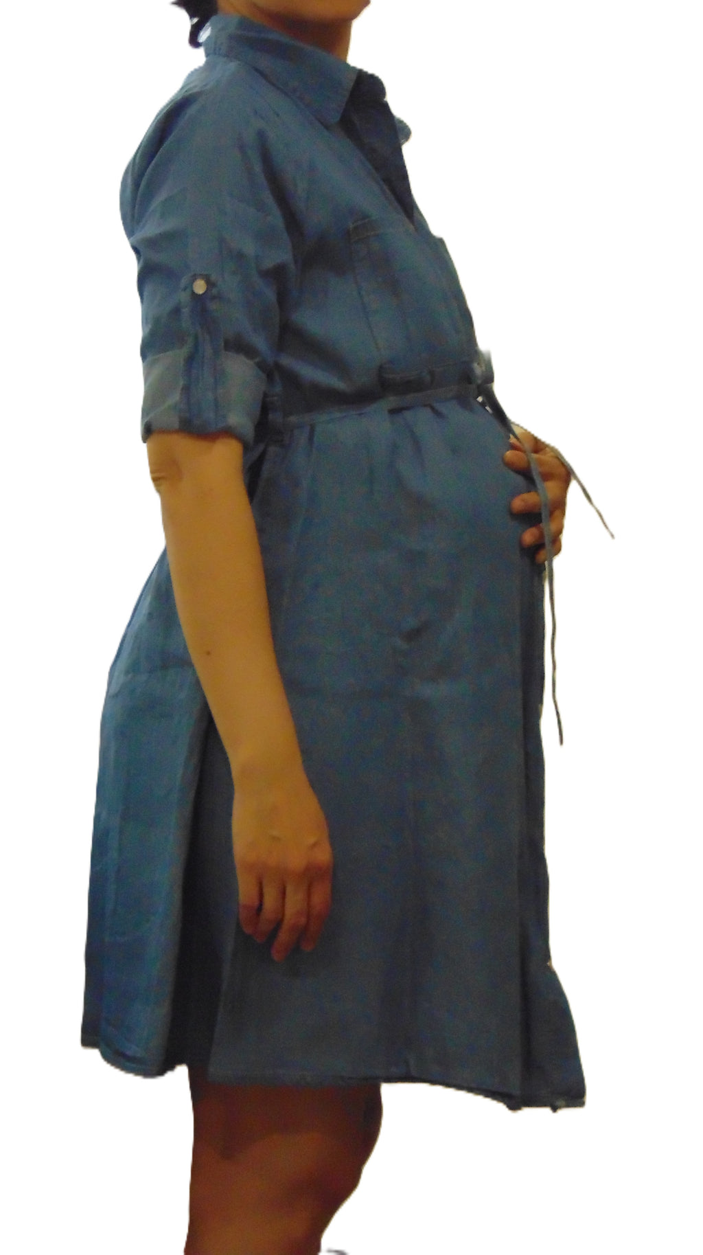 Vestido de Mezclilla para Mujer – Corte Princesa Denim Midi Elegante