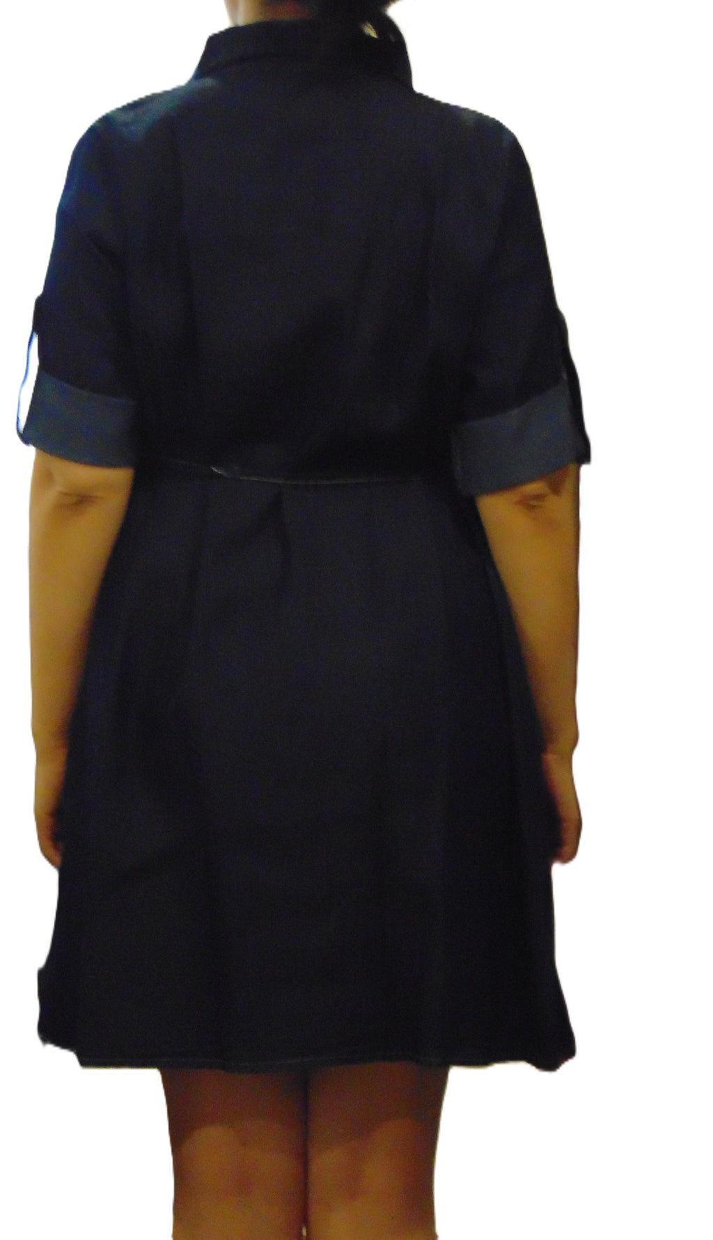 Vestido de Mezclilla para Mujer – Corte Princesa Denim Midi Elegante