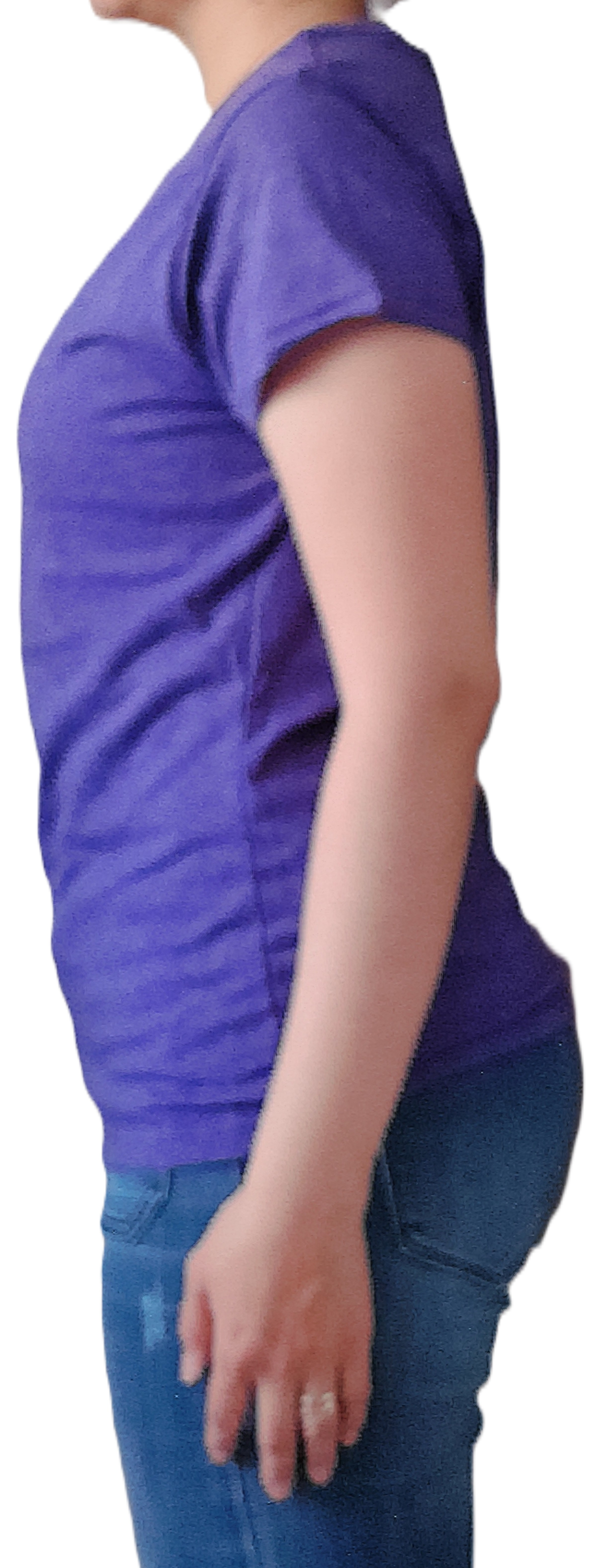Playera cuello redondeo manga corta con silueta