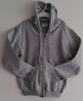 Sudadera gris Infantil con cierre y capucha