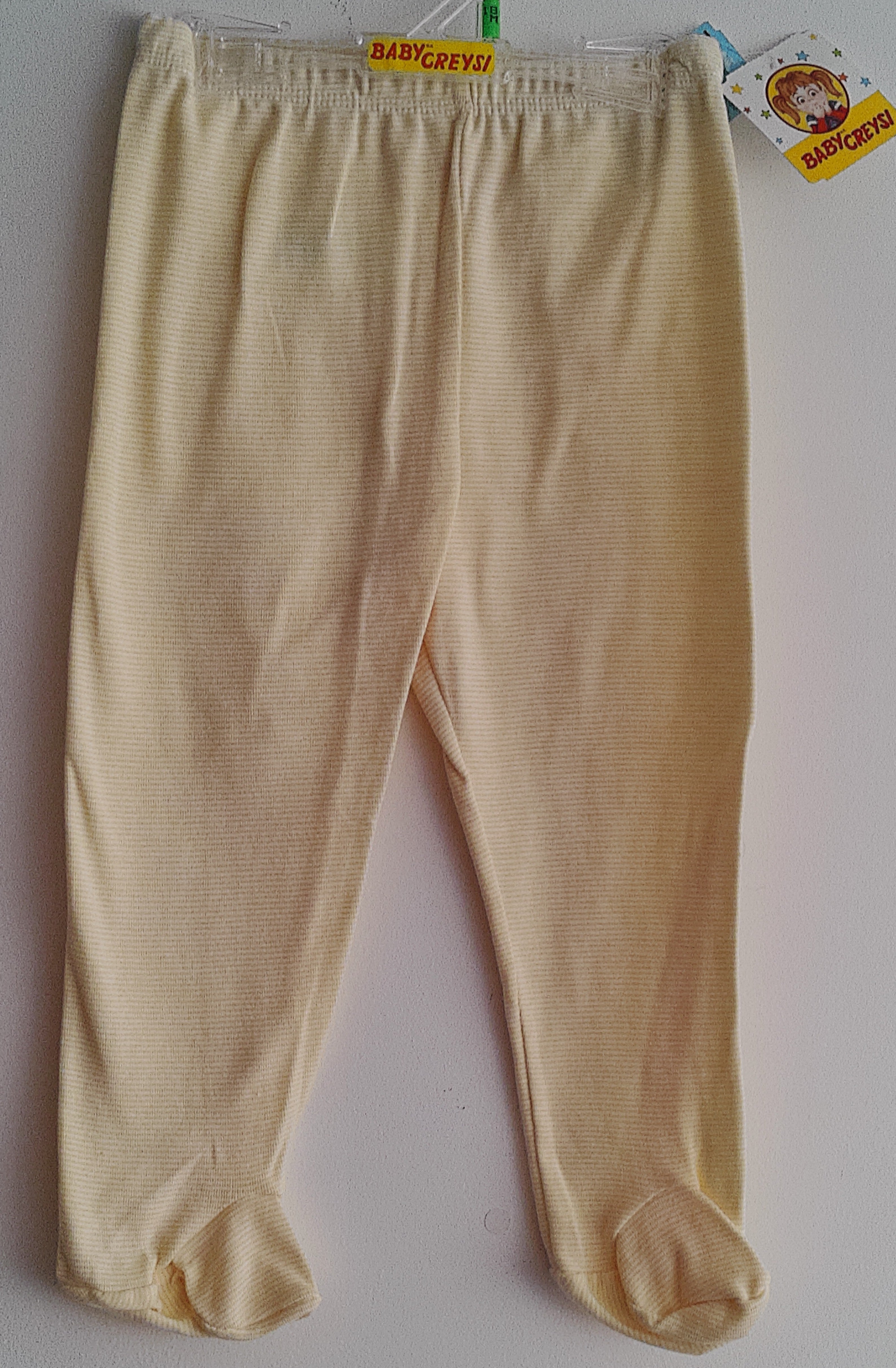 pantalón rayas, con pie, unisex