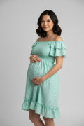 Vestido Maternidad Floral con olan, ligero y fresco