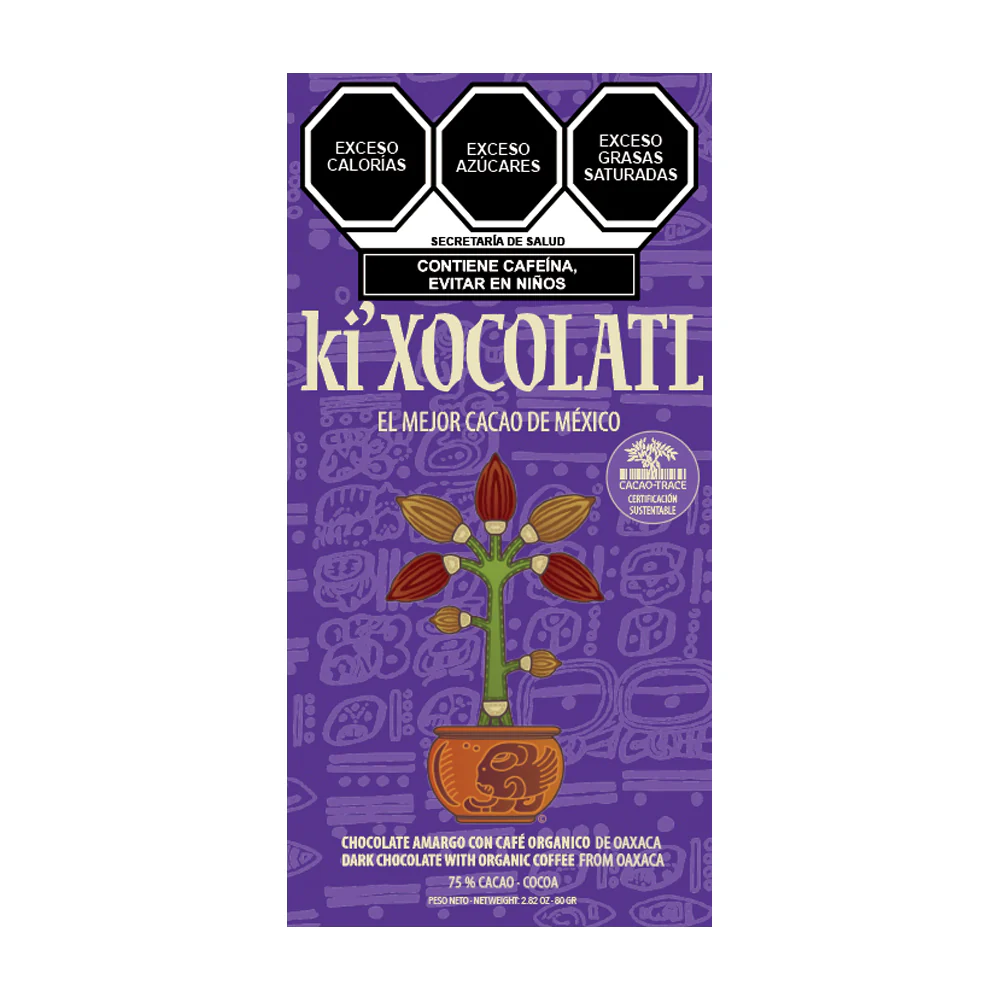 Chocolate Amargo con Café de Oaxaca – 75% Cacao