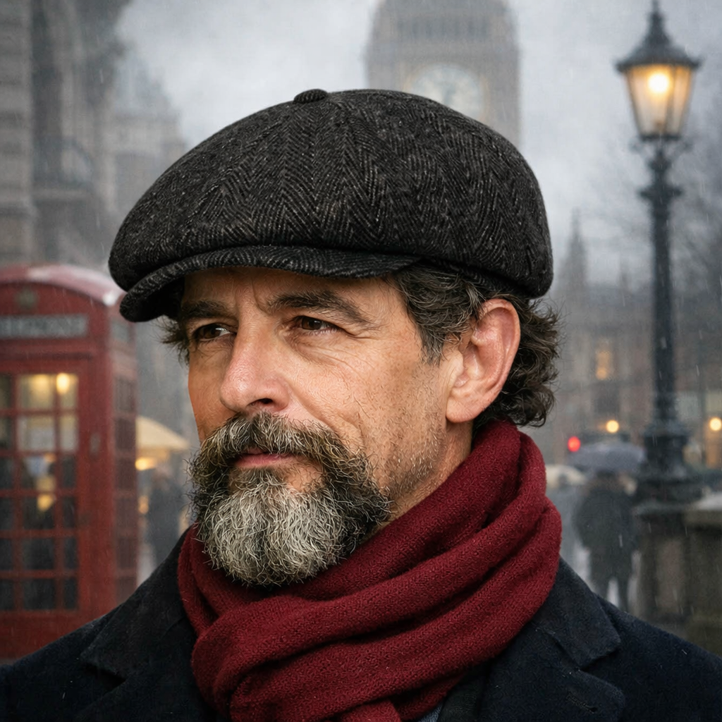 Gorra Inglesa Gris Oxford Talla M (55-57 cms)